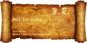 Mühl Rita névjegykártya